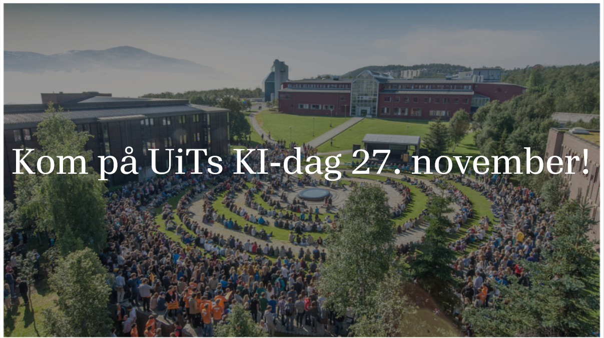 Illustrasjons-/bannerbilde for UiTs KI-dag – kom med dine innspel!
