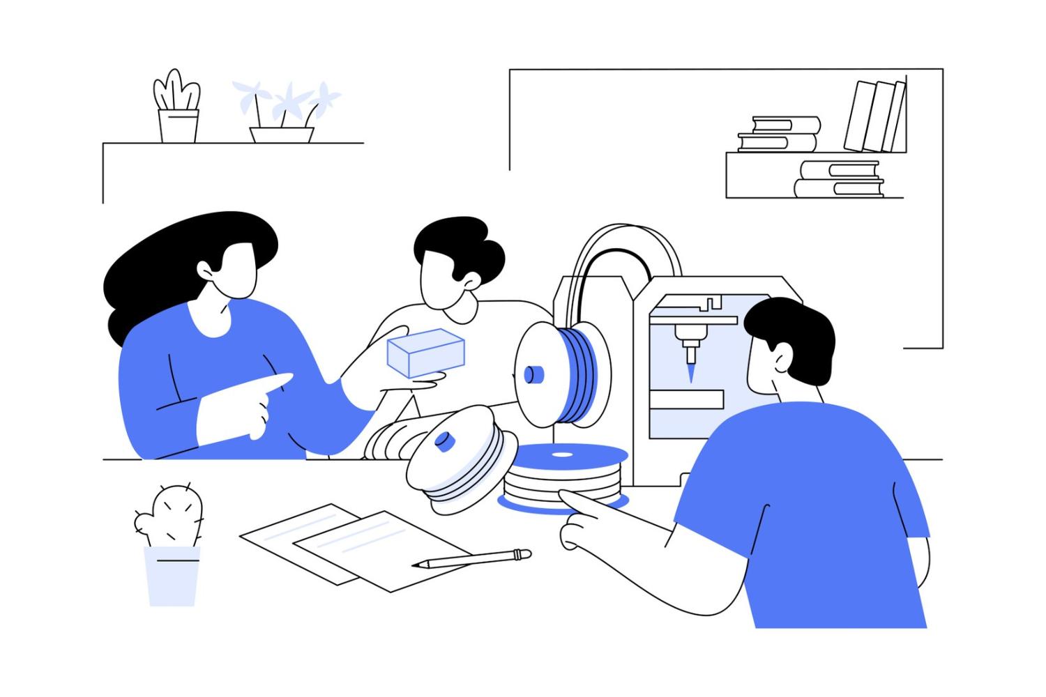 Illustrasjons-/bannerbilde for BIP-kurs om tingenes internett og 3D-printing 3. utgave / BIP Course on The Internet of Things and 3D Printing III Edition