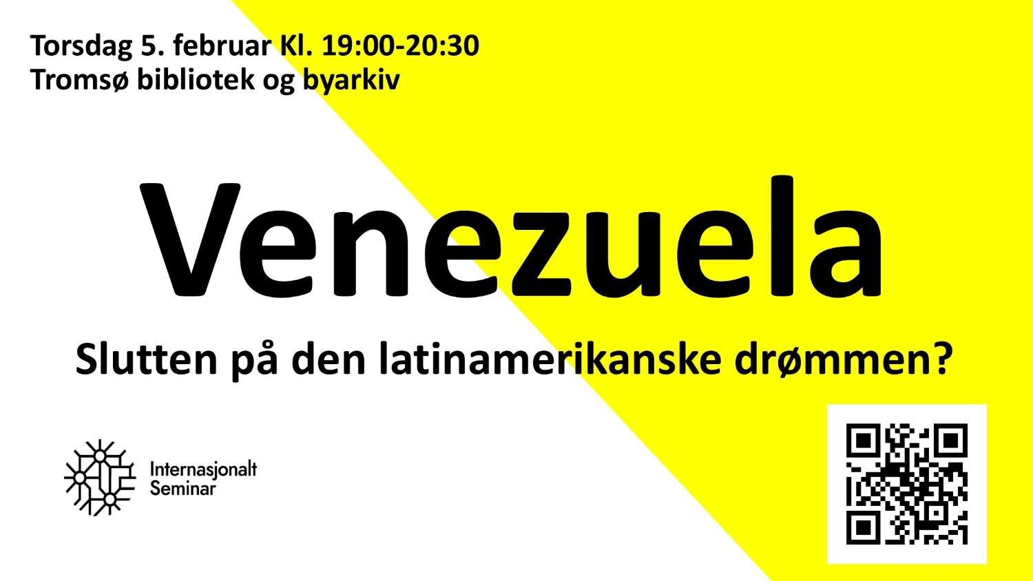 Illustrasjons-/bannerbilde for Debattmøte om Venezuela, Latin-Amerika og USAs dominans / Debate Meeting on Venezuela, Latin America, and US Dominance