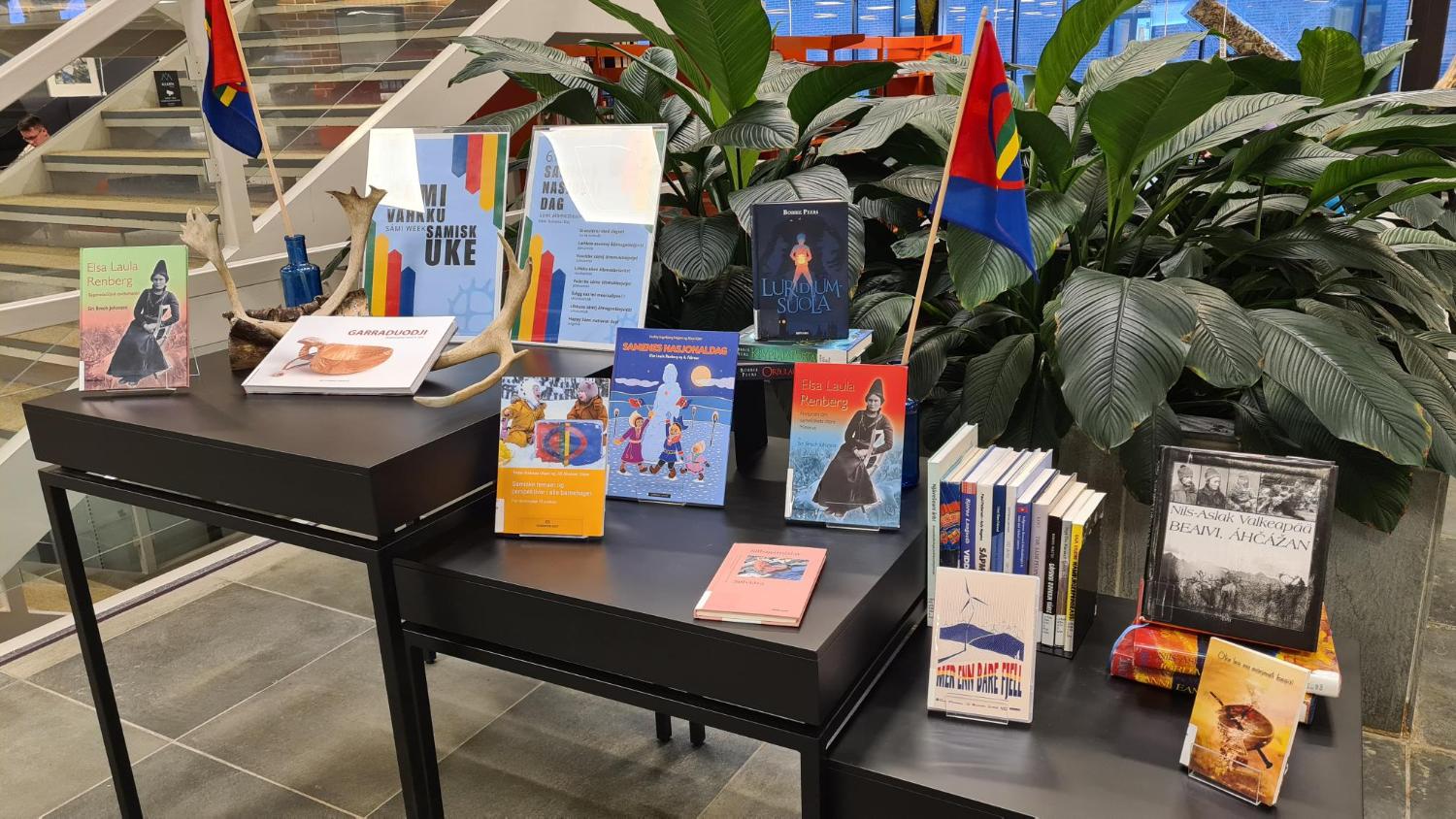 Illustrasjons-/bannerbilde for Samisk uke - utstilling p&aring; Kultur- og samfunnsfagbiblioteket