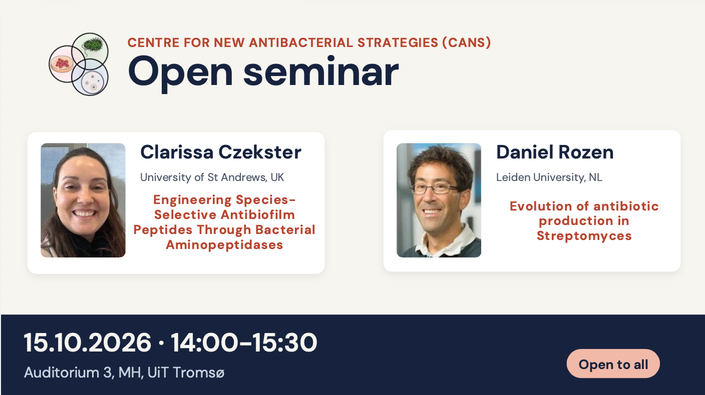 Illustrasjons-/bannerbilde for CANS seminar: Antibiofilm peptides and antibiotic production in Streptomyces